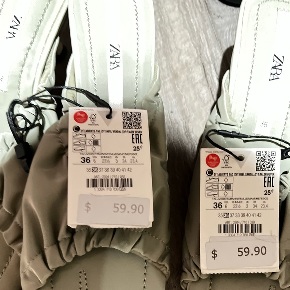 ZARA RUCHED HEELED SANDALS - Picture 9 of 9